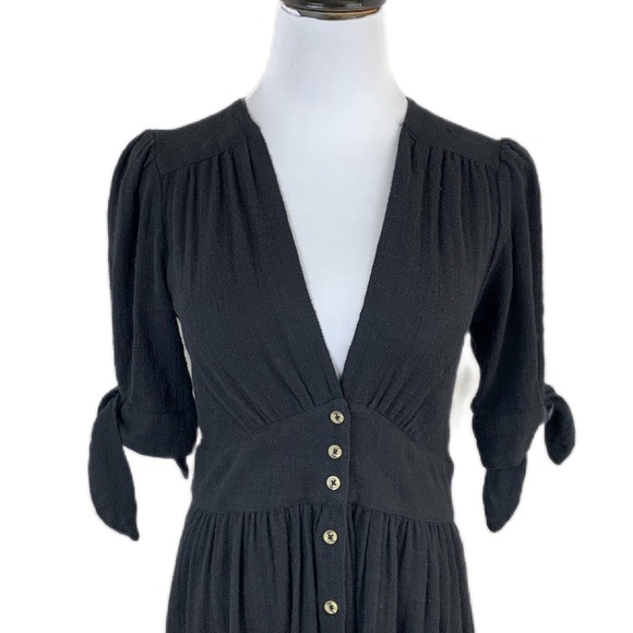 Free People SZ S Love Of My Life Black MIDI Dress - Picture 4 of 10